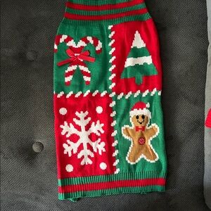 Holiday Cheer Dog Sweater - Red and Green